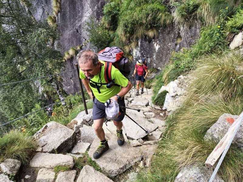 I primi tratti con il cavo d’acciaio
