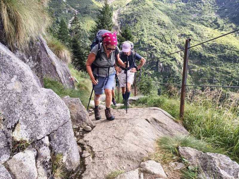 La salita sul granito si fa sentire